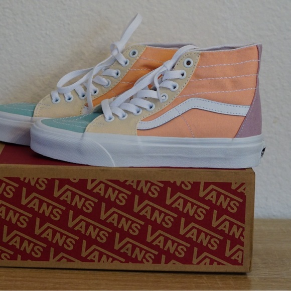 Vans Sk8-Hi Tapered Pastel Block Multi/True Women’s size 6 - Picture 2 of 10
